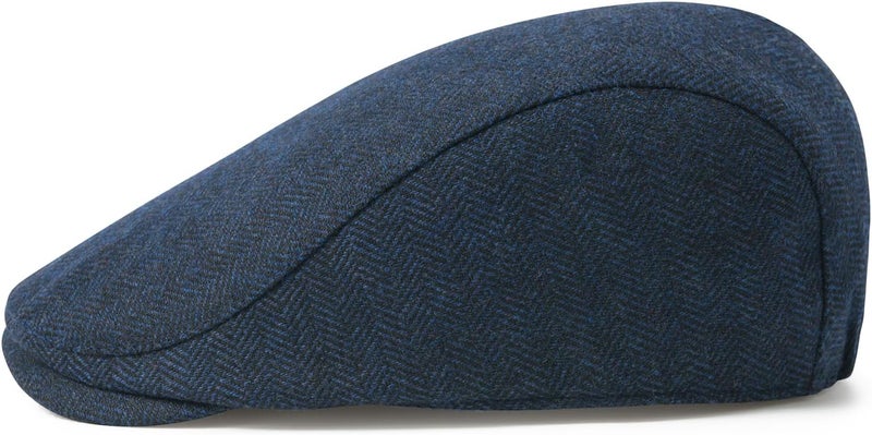 FEINION Men Wool Blend Flat Cap Tweed Newsboy Ivy Hat - Image 2